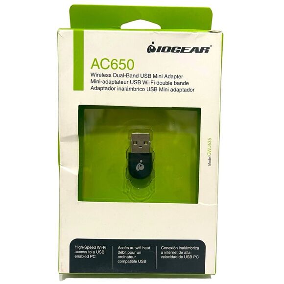 IOGear AC650 Wireless Dual-Band USB Mini Adapter - Picture 1 of 4
